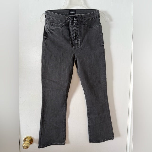 Hudson Jeans Denim - Hudson High Rise Bullocks Lace Up Crop Boot Jean